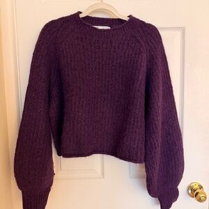 Zara Purple Cropped Sweater
